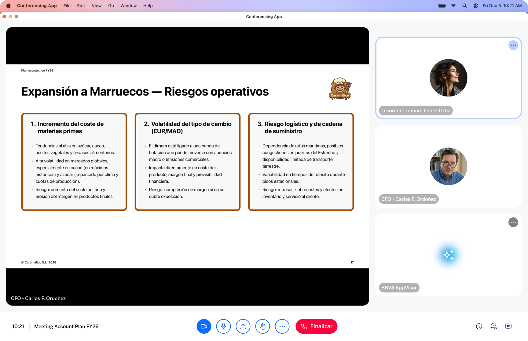 BBVA AI — AI-assisted meeting screen 1