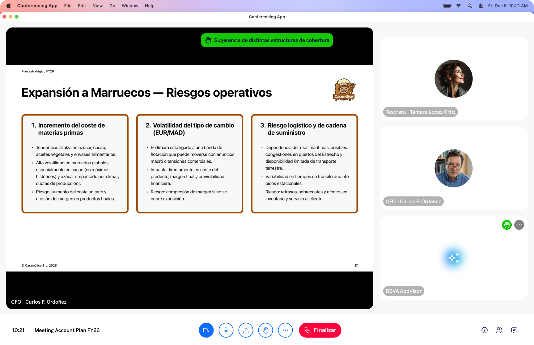 BBVA AI — AI-assisted meeting screen 2