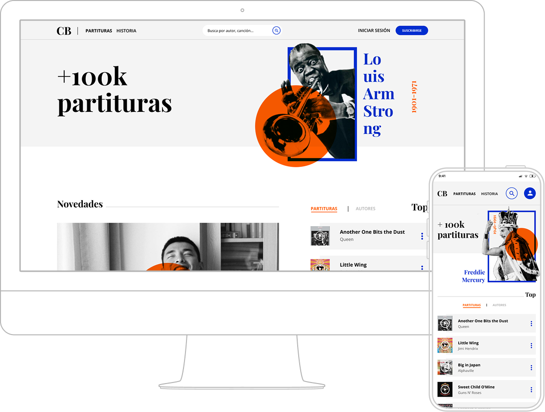 Casa Beethoven — homepage on iMac and mobile