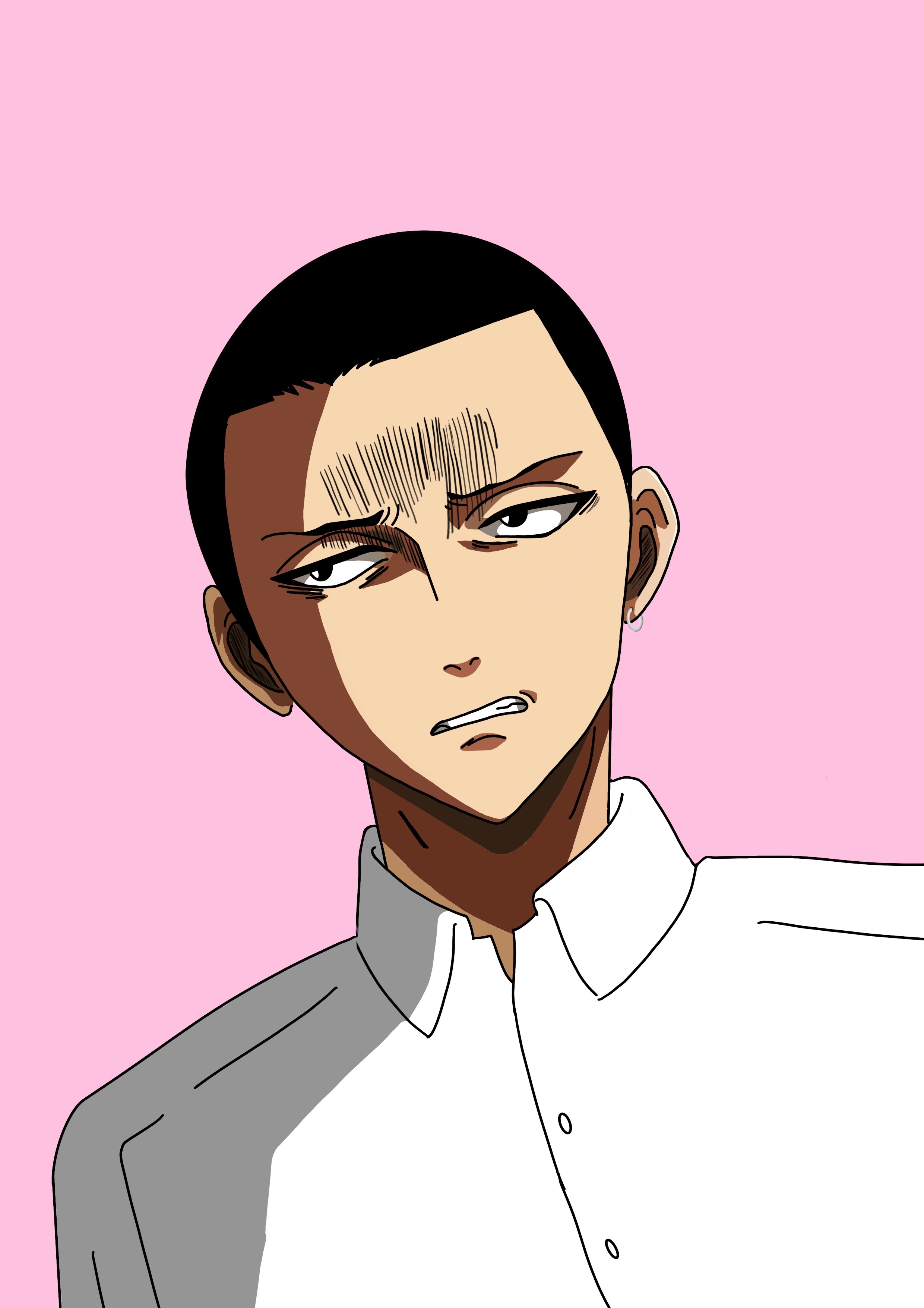 Drawing — Anime style portrait